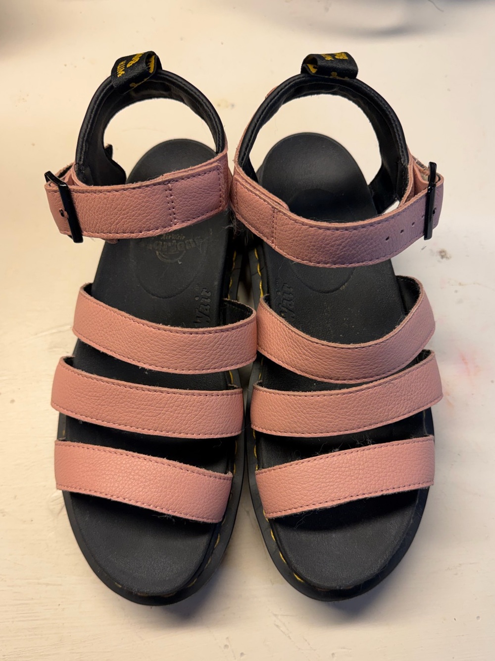 Dr. Martens Pink Blaire Multi-Strap Leather Sandals